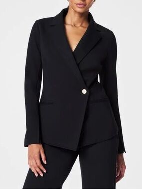 SPANX Black Single-Button Women's Blazer NWT